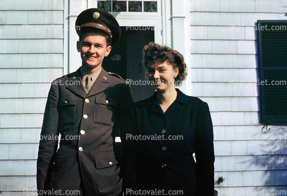 Airman and Wife, Aviator, USN, 1946, 1940s