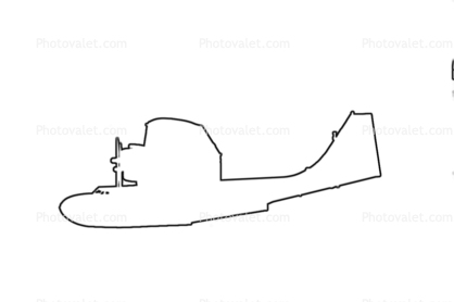 Consolidated PBY-5 outline, line drawing