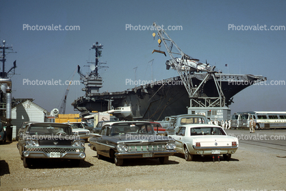 Ford Fairlane, Ford Mustang, Chevy Impala, Cars, Norfolk Naval Base, Greyhound Buses, Aircraft Carrier, 1960s