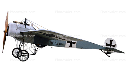 Fokker E.III, photo-object, object, cut-out, cutout