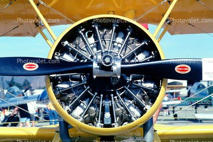 Radial Piston Engine, Round, Circular, Circle, Great Lakes 2T-1A single-engine two-seat Trainer
