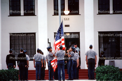 Color Guard, Military School building, teens, boys, cadets