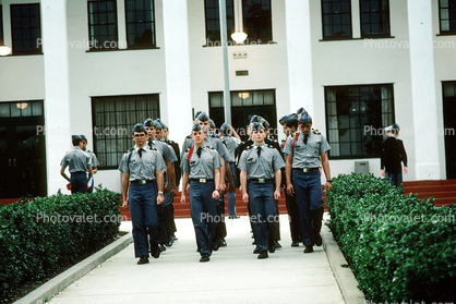 Military School building, teens, boys, cadets, uniform
