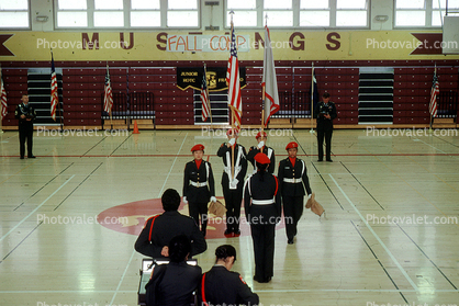 Color Guard, ROTC, Marching Band, cadets