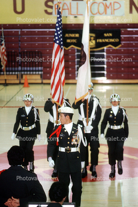 Color Guard, ROTC, Marching, cadets