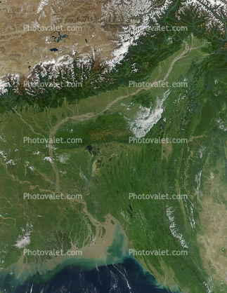 Valley of the Brahmaputra, India, Himalayas