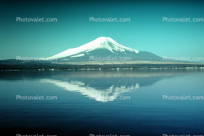 Mount Fuji, Reflection, Lake, water