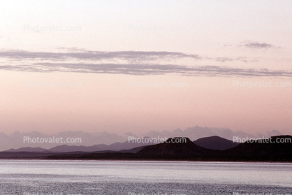 mountains, sunrise, Sea of Cortez, Las Barriles, Baja California Sur