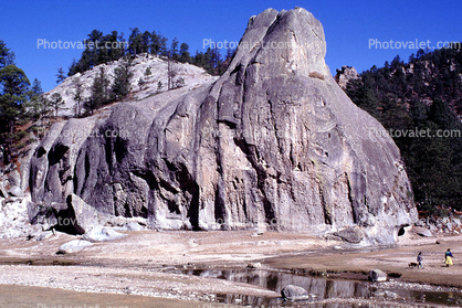 Granite Rock, river, Canon de Cobre, Copper Canyon, Sierra Madre Occidental, Chihuahua State