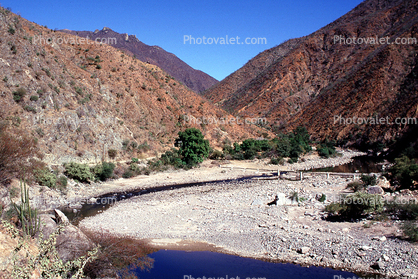 river, beach, canyon, desert, mountains, hills, Batopilas, Chihuahua