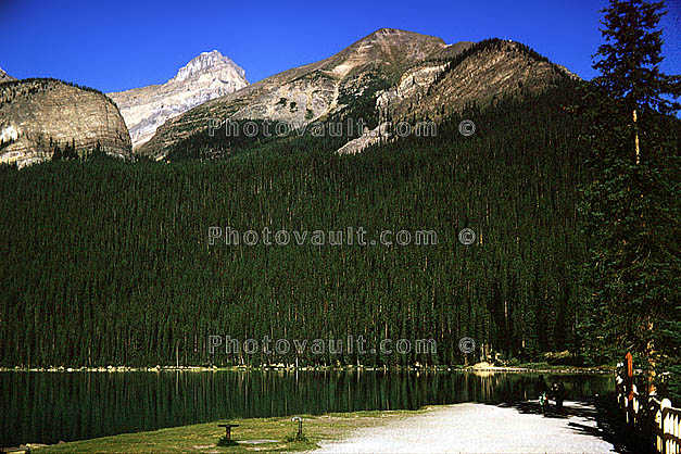 Lake, mountains, Paradise Valley, water, 1950s