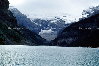 Lake, Water, Snow, Glaciers, Waterfowl Lake