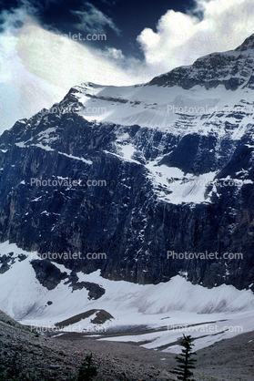 Mount Edith Cavell, Mountains, Clouds, Angel Glacier
