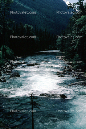 River, Rapids, Waterfall, Athabasca Falls, whitewater, turbulent