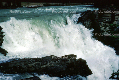 whitewater, waterfall, rapids, turbulent, Athabasca