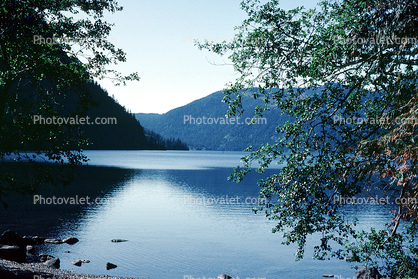Cameron Lake, Mountains, water, Vancouver Island