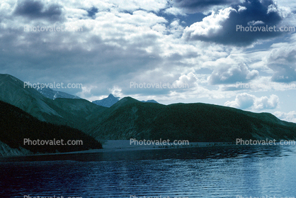 Muncho Lake, Mountains, water, June 1993