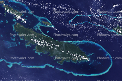 Louisiade Archipelago, Coral and Solomon Seas, Reefs, Forested Islands