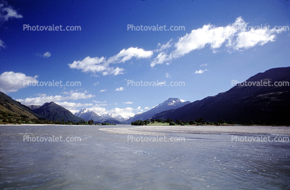 Mountains, Clouds, Dart River