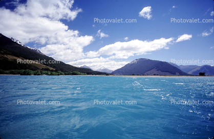 Lake, Mountains, Clouds