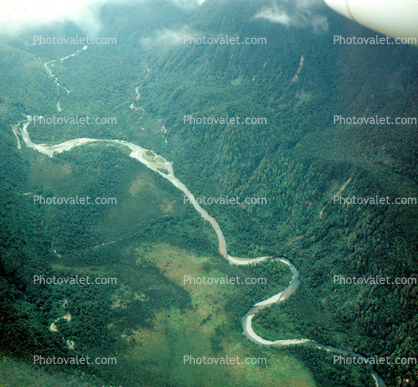 River meander, valley, Mountains