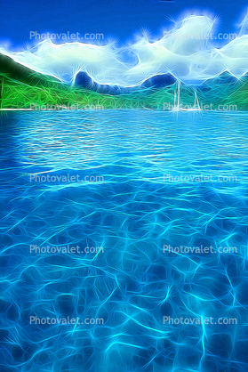 Moorea abstract painting, Paintography