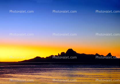 Sunset, Island of Moorea, Pacific Ocean