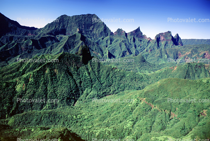 Mountains, Rain Forest, Island of Tahiti