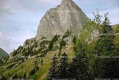 Granite Mountain Peak, De Jaman, Snow Fences, Caux, 1950s