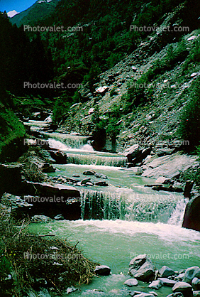 Visp River, Stream, Valley, cascade, 1950s