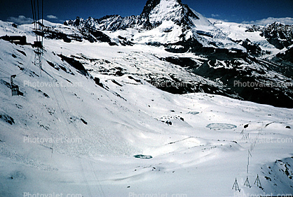 Glacier, Mountains, Gornergrat, 1950s
