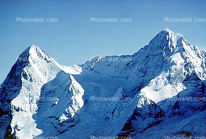 Snow, Ice, Mountain Peak, Glacier, Muren, 1950s