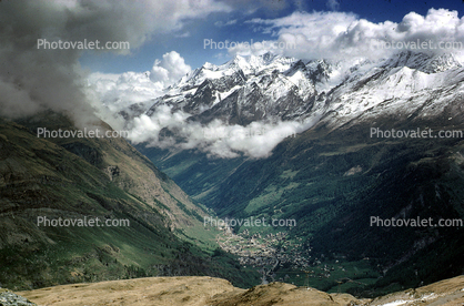 Zermatt, Valley, Mountain Peaks