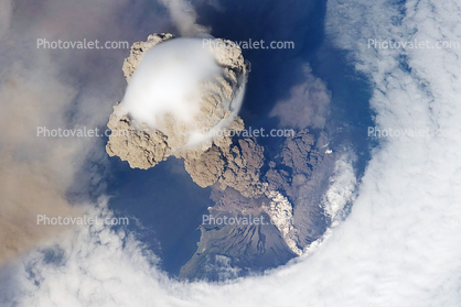 Sarychev Volcano Eruption, (Kuril Islands, northeast of Japan), early stage