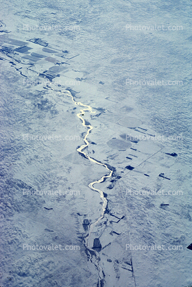 River, snow, fractal shapes