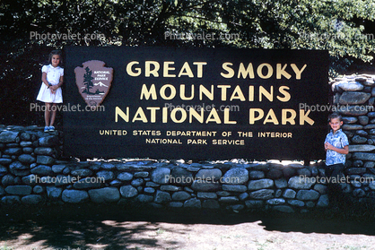 Girl, Boy, Great Smokey Mountains National Park, 1960s
