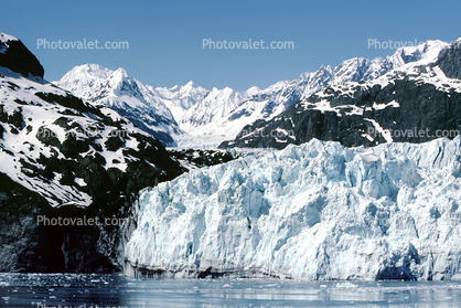 Mergerie Glacier, Mountains, Coast, Coastline, Glacier Bay