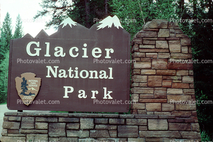 Glacier National Park Sign, Signage