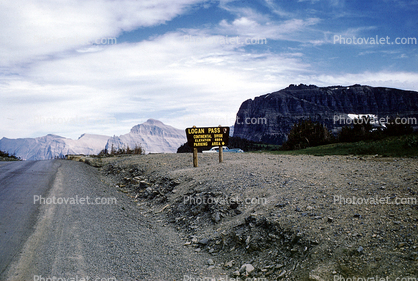 Logan Pass Signage, sign, Mountain, Glacier National Park