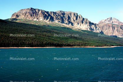 Mountain, Lake, Glacier National Park, water