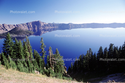 Wizard Island, Crater Lake National Park, water