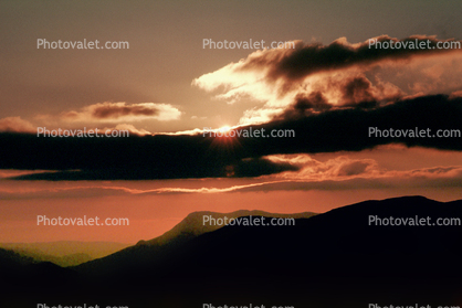 Sunset Clouds, mountains