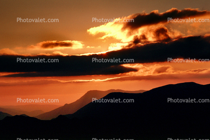 Sunset Clouds, mountains