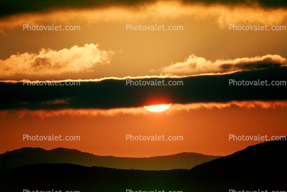 Sunset Clouds, mountains