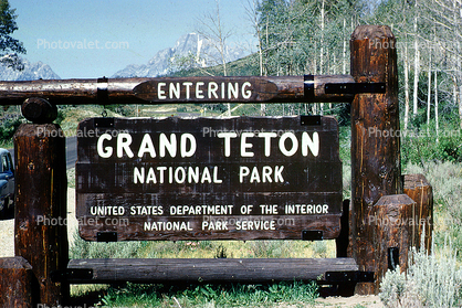 Entering Grand Teton National Park, Sign