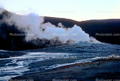 steam, runoff, geyser, Hot Spring, Geothermal Feature, activity