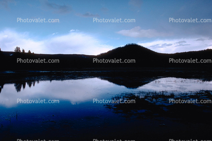 Lake, reflection, mountains, After the Fire, water