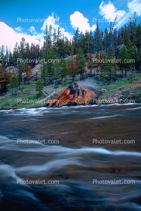 River, woodlands, thermal feature, After the Fire