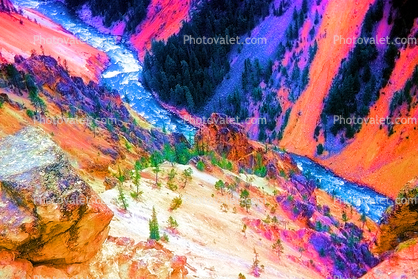 Yellowstone River, The Grand Canyon of the Yellowstone, psyscape