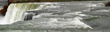 Panorama, Texture of Water over the Falls, American Falls
